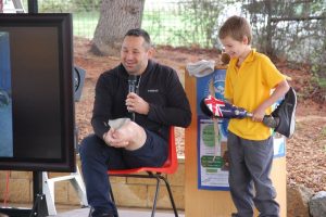 Don Elgin speaking at a school